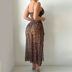 Leopard Allure Sexy Split Lingerie Dress