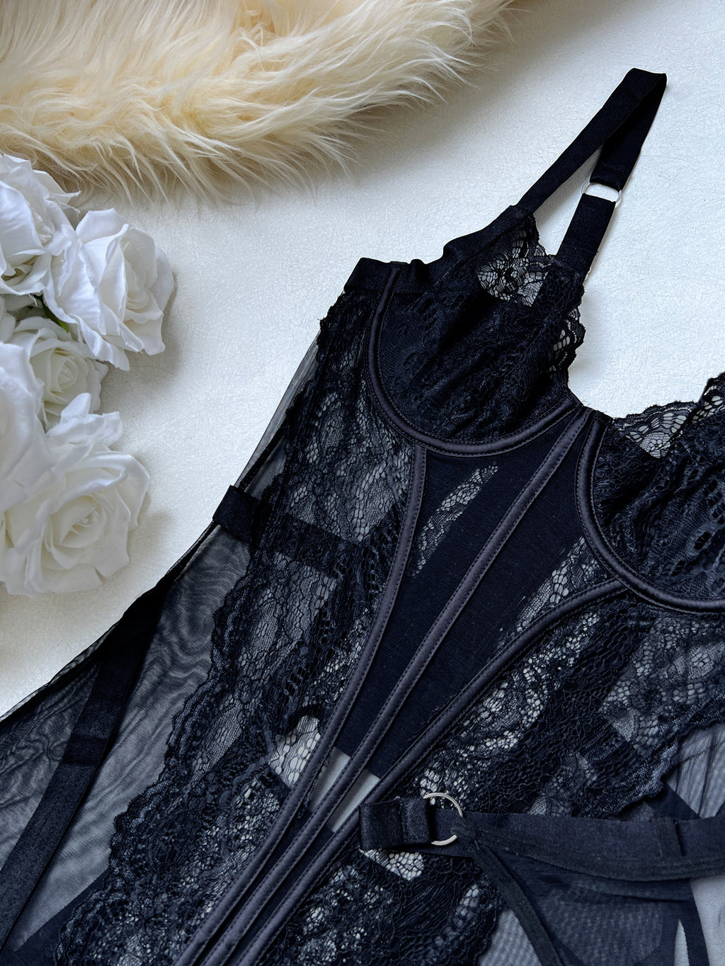 Dark Muse Lace Dress Lingerie Set
