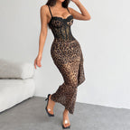 Muse Leopard Print Sexy Shaping Lingerie Dress