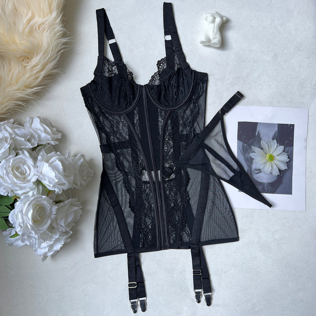Dark Muse Lace Dress Lingerie Set